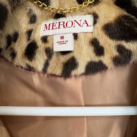 Merona Leopard Print Teddy Jacket - Picture 2 of 3